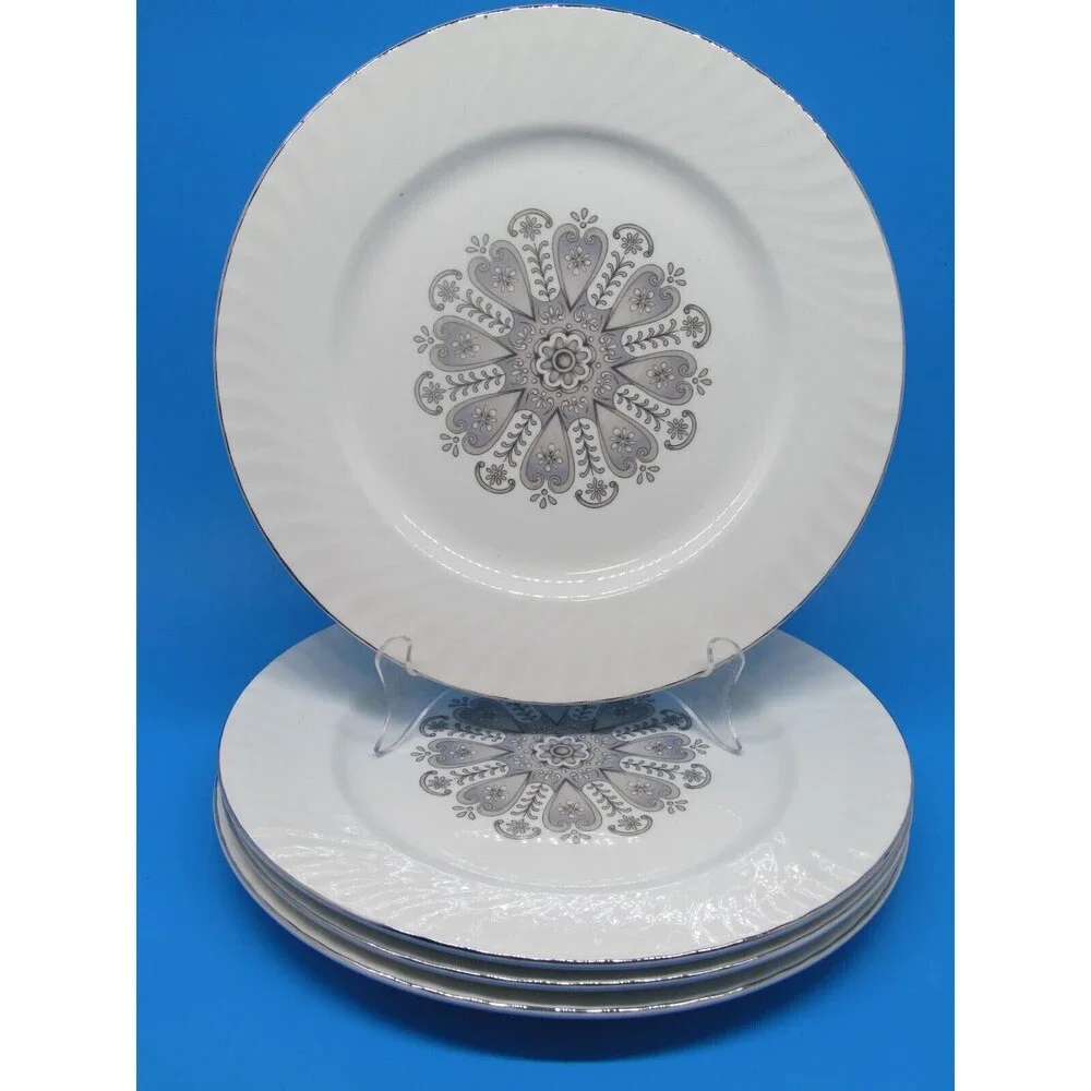 Enoch Wedgwood Manchester Set Of 4 Platinum Trim 10